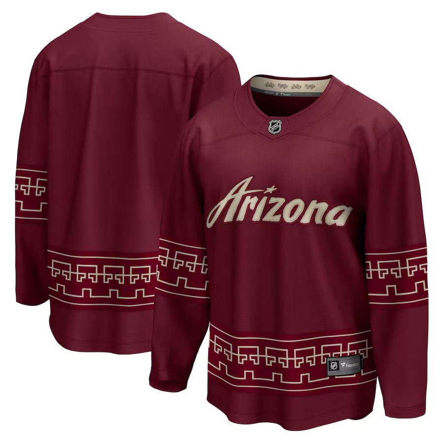 Men Arizona Coyotes Fanatics Branded Garnet Alternate 2022-23 Premier Breakaway NHL Jersey->arizona coyotes->NHL Jersey